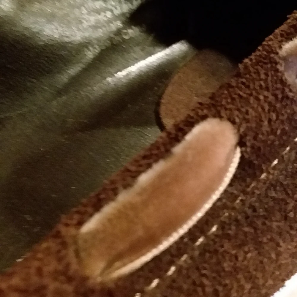 Cute Girl's loafers brown w/pink accents 7